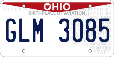 OH license plate GLM3085