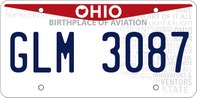 OH license plate GLM3087
