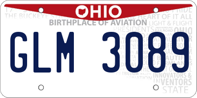 OH license plate GLM3089