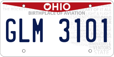 OH license plate GLM3101
