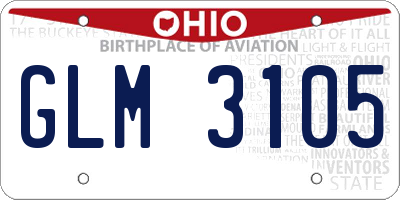 OH license plate GLM3105