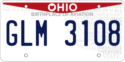 OH license plate GLM3108