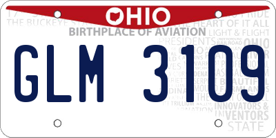 OH license plate GLM3109