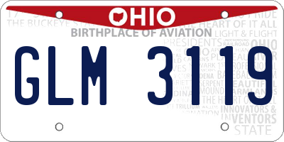 OH license plate GLM3119