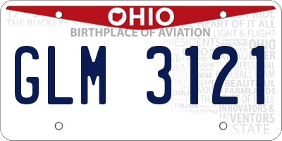 OH license plate GLM3121