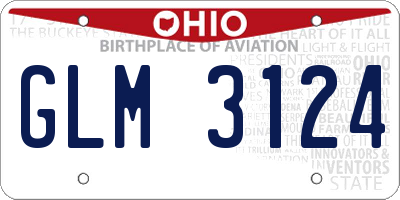 OH license plate GLM3124