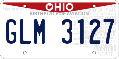 OH license plate GLM3127