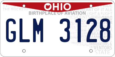 OH license plate GLM3128