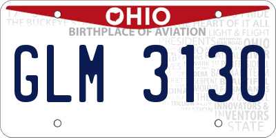 OH license plate GLM3130