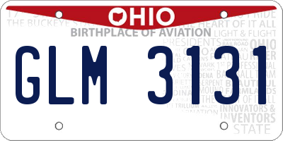 OH license plate GLM3131