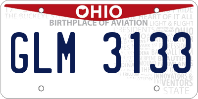 OH license plate GLM3133