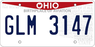 OH license plate GLM3147