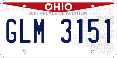 OH license plate GLM3151