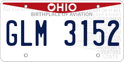 OH license plate GLM3152