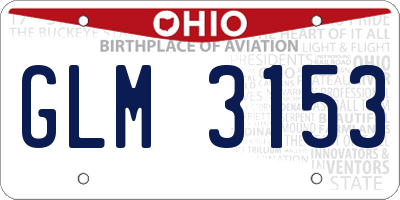 OH license plate GLM3153