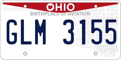 OH license plate GLM3155