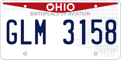 OH license plate GLM3158