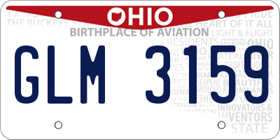 OH license plate GLM3159