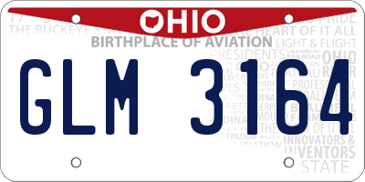 OH license plate GLM3164
