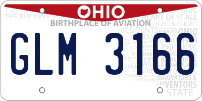 OH license plate GLM3166