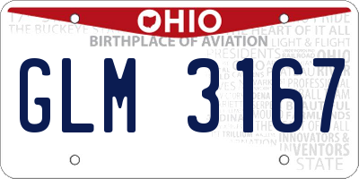 OH license plate GLM3167