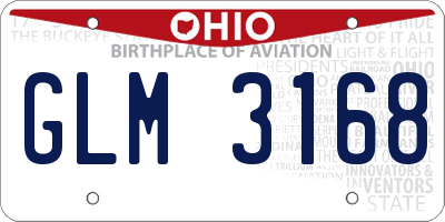 OH license plate GLM3168