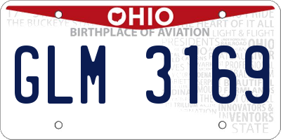 OH license plate GLM3169