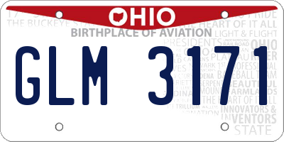 OH license plate GLM3171