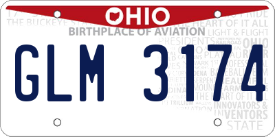 OH license plate GLM3174