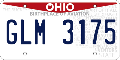 OH license plate GLM3175