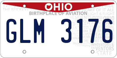 OH license plate GLM3176