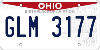 OH license plate GLM3177