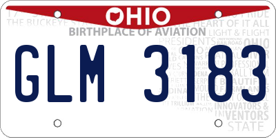 OH license plate GLM3183