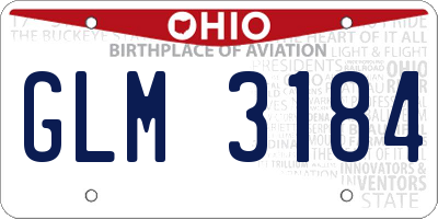 OH license plate GLM3184