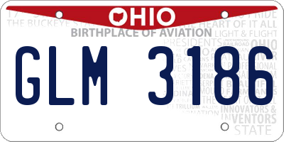 OH license plate GLM3186
