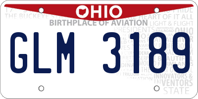 OH license plate GLM3189