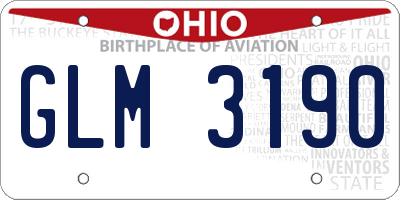 OH license plate GLM3190