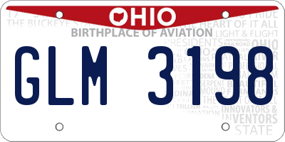 OH license plate GLM3198