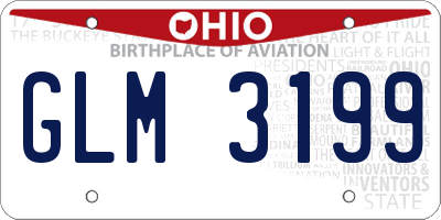 OH license plate GLM3199