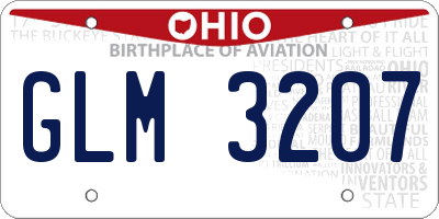 OH license plate GLM3207