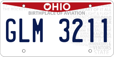OH license plate GLM3211