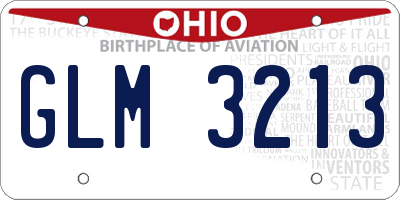 OH license plate GLM3213