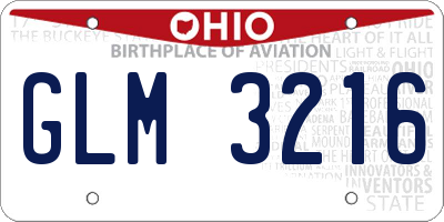 OH license plate GLM3216