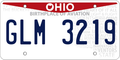 OH license plate GLM3219
