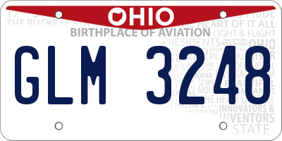 OH license plate GLM3248
