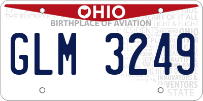 OH license plate GLM3249