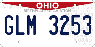 OH license plate GLM3253