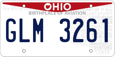 OH license plate GLM3261