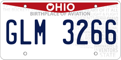 OH license plate GLM3266