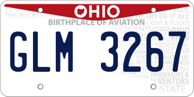 OH license plate GLM3267